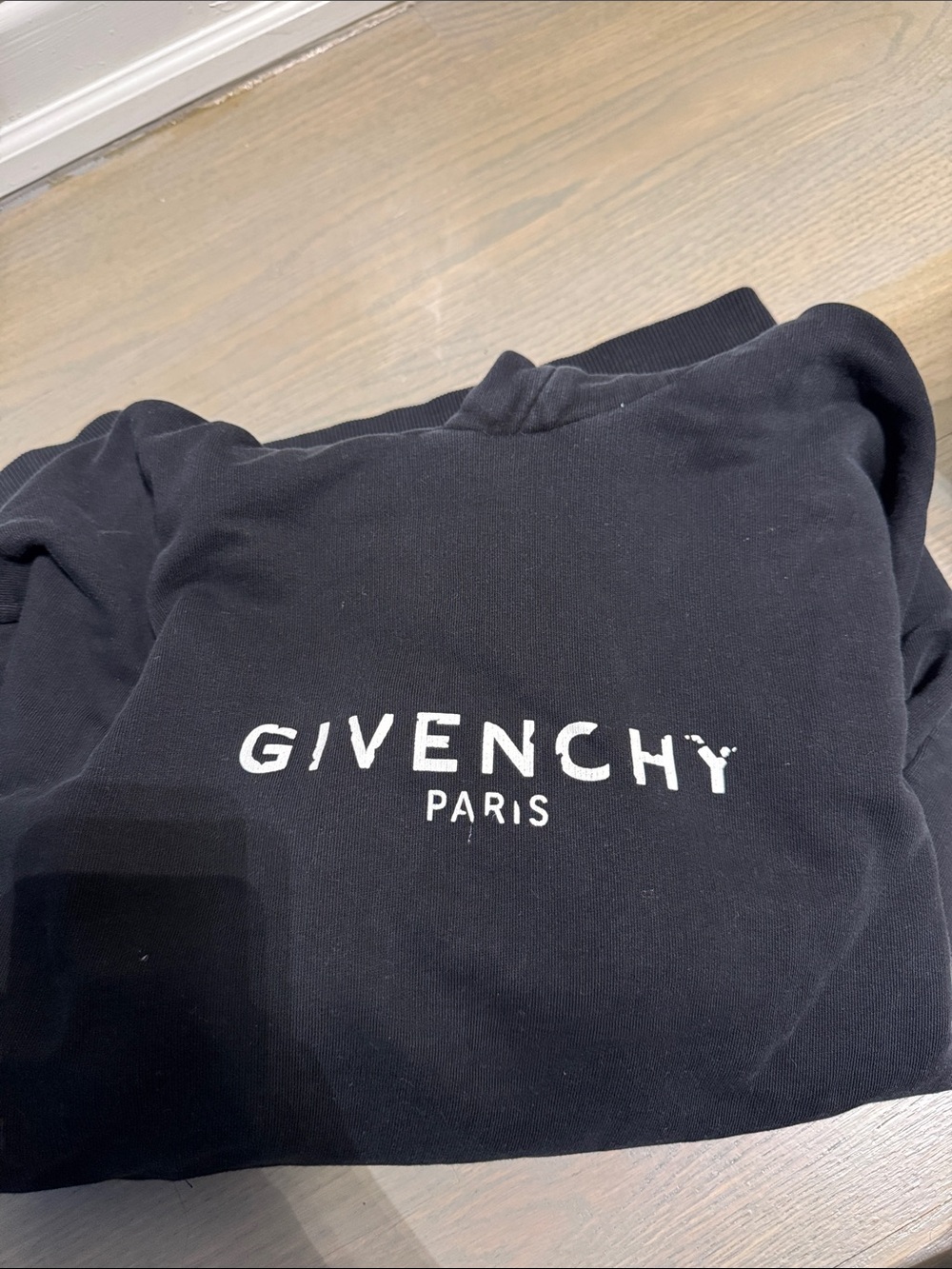 Givenchy Black Crewneck Sweatshirt with White Logo